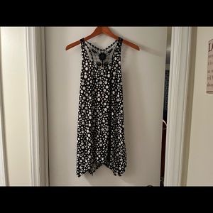 NWT size M/L black with white polkadots lace back dress/tunic